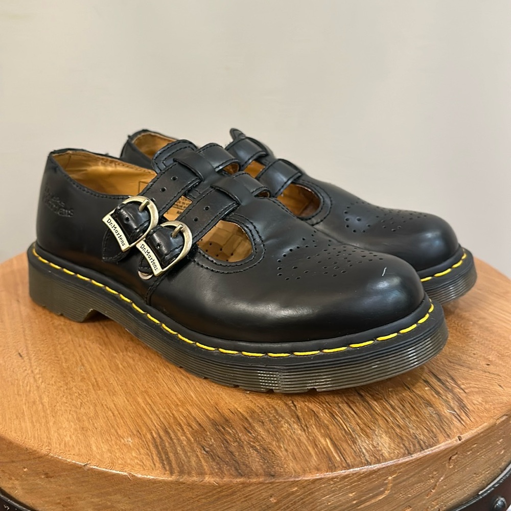 Dr Martens 12916 Mary Jane Black Leather Shoes